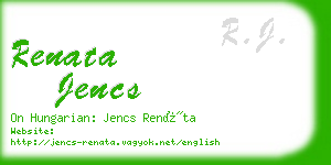 renata jencs business card